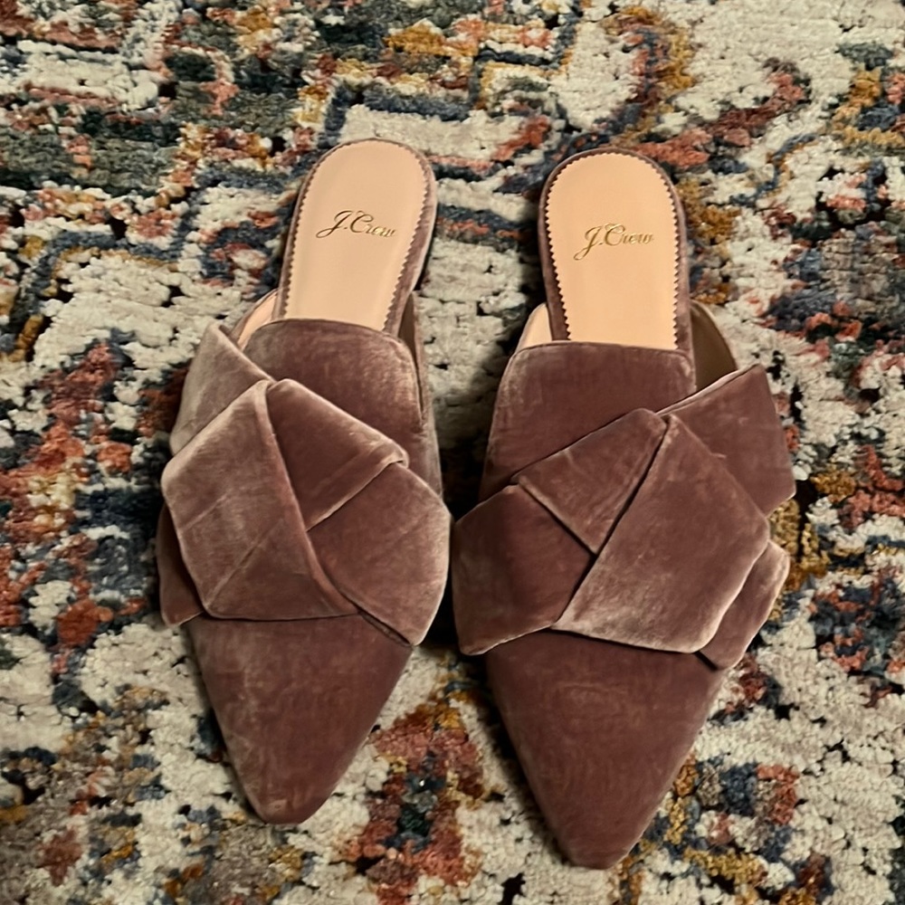 Jcrew velvet shoe sz7